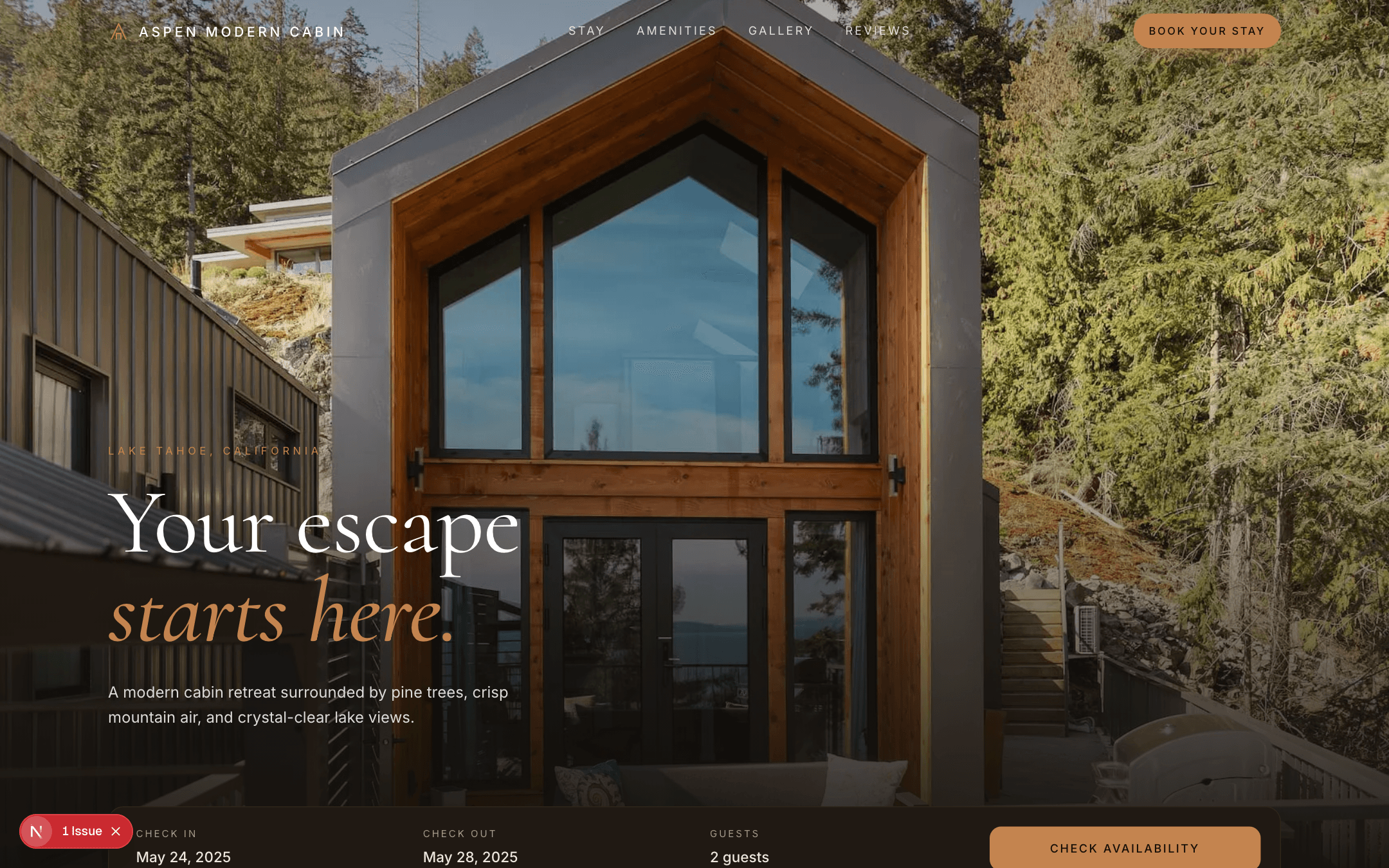 Aspen Modern Cabin — a Perch site